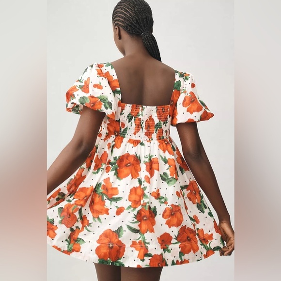 NWT! Anthropologie Maeve Square-Neck Smocked Babydoll Dress - Size XL ⚽️ - Picture 8 of 10